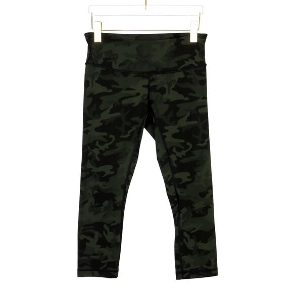 Lululemon Wunder Under Crop High Rise Camo Leggings Incognito Camo Size 6 - Picture 9 of 9